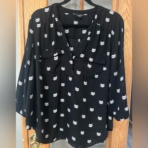Torrid cat glasses blouse